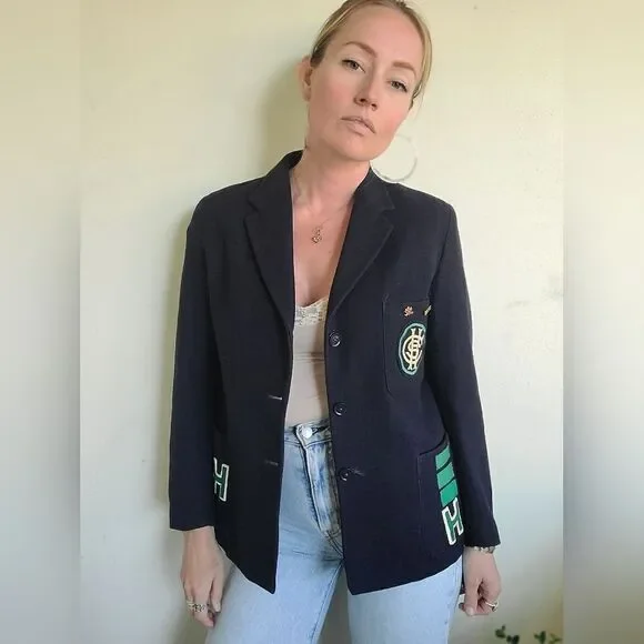 Bernstein Navy Wool Prep Jacket S-M - Picture 6 of 12